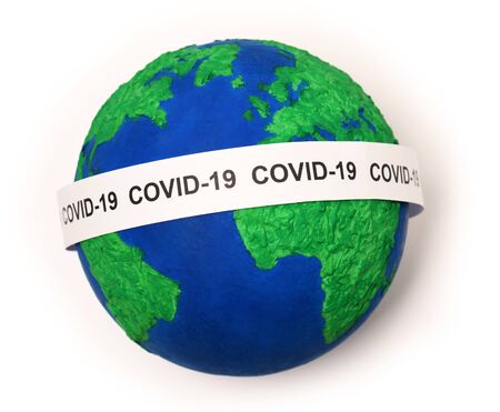 Conceptual image of  global diffusion COVID-19の写真素材