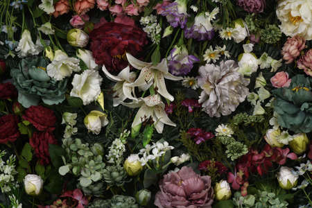 Multi colored beautiful floral arrangementの写真素材