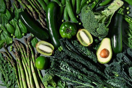 Composition of green vegetables and fruits