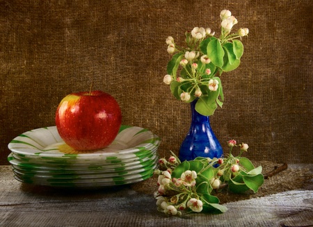 Still life with flowersの写真素材