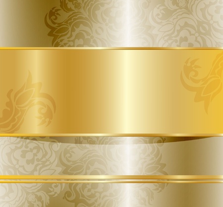 Abstract floral background   Golden color のイラスト素材