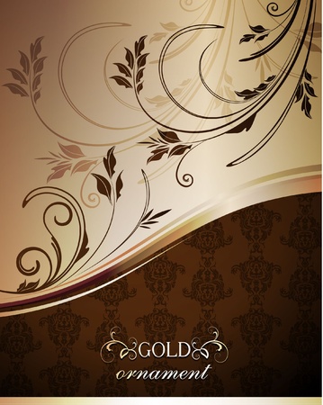 Decorative golden background のイラスト素材