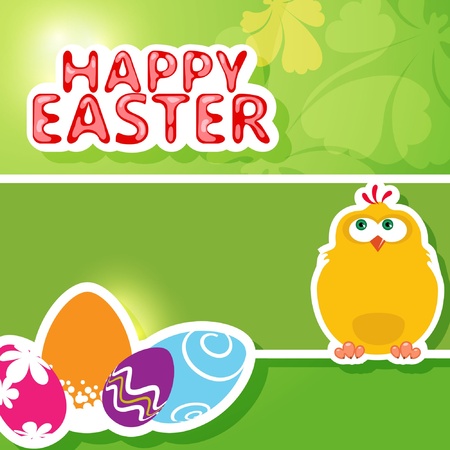  Happy Easter  Greeting card のイラスト素材