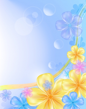 Bright floral backgroundのイラスト素材