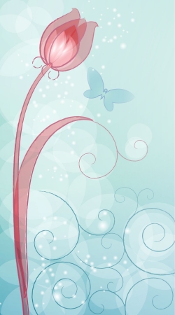 Delicate tulipのイラスト素材