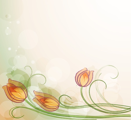 Delicate tulipのイラスト素材
