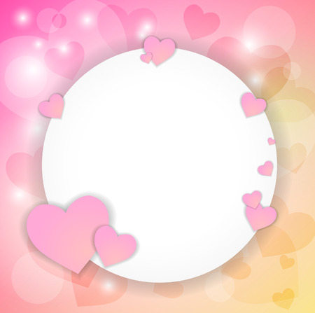 Valentine s card with hearts and place for the text  のイラスト素材