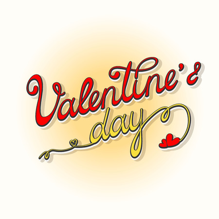 Original hand lettering specially for Valentine's dayのイラスト素材