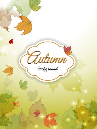 Autumn background with leavesのイラスト素材