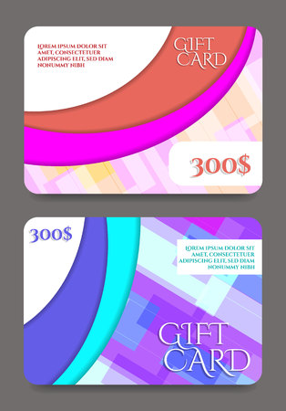 Gift certificate template with floral pattern.Vector illustration.のイラスト素材