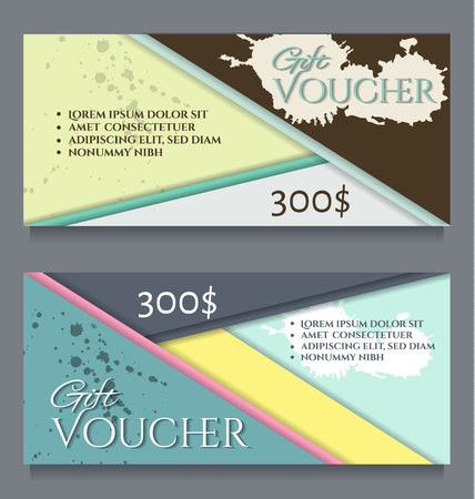 Gift certificate template.Vector illustration.のイラスト素材