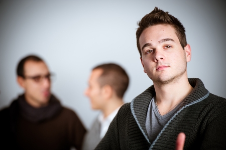 Young beauty male posing in front of camera,Italyの写真素材