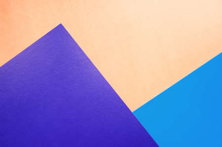 Multicolor paper background. Minimalism concept, flat lay, top view.の写真素材