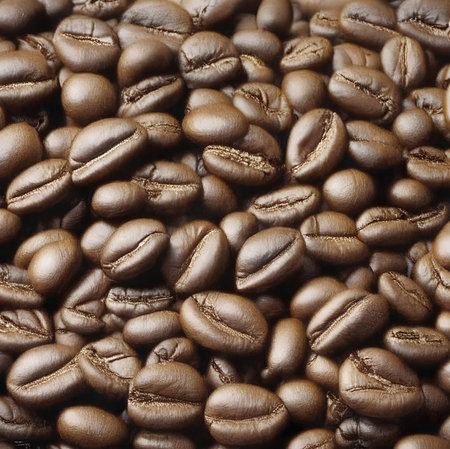 Full-frame shot of roasted coffee beansの写真素材