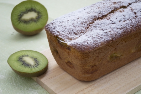 Homemade cake with kiwi の写真素材