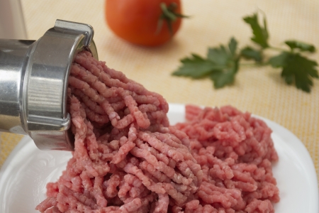 Chopper and minced meat の写真素材