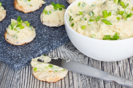 Vegetarian pate from white beans の写真素材