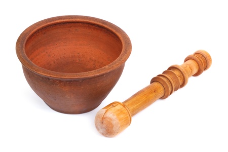Mortar and pestle isolated の写真素材