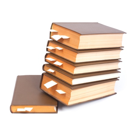 A series of books isolated on whiteの写真素材