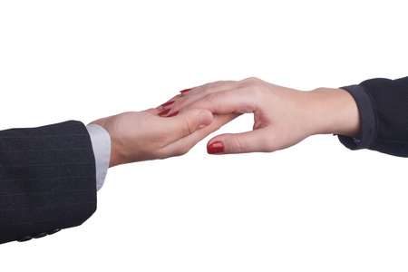 gentle touch of handsの写真素材