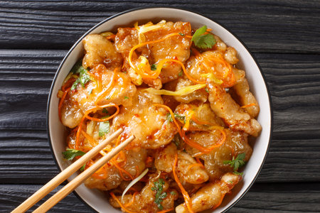 Crispy tasty Guo Bao Rou is a classic dish from Northeast China made with pork in a sweet and sour...