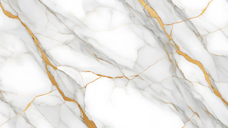 White marble texture with gold veins. Abstract background and texture for design.の素材