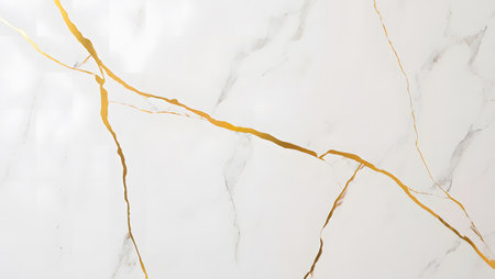 White marble texture with gold veins. Luxury background for design.の素材