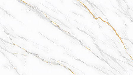White marble texture with gold veins. Abstract background. 3D illustrationの素材