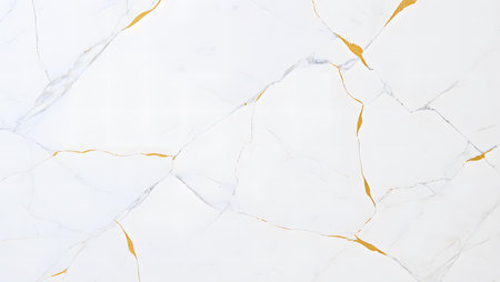 White marble texture with gold veins. Natural pattern for background or design art work.の素材