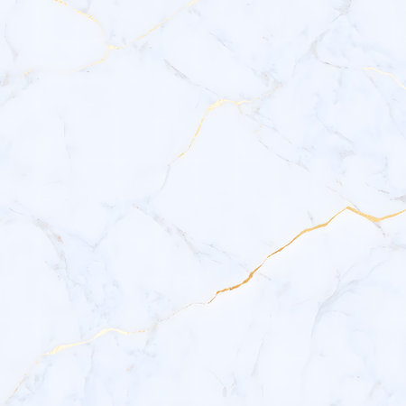 White marble texture with gold veins. Seamless square background, tile ready.の素材