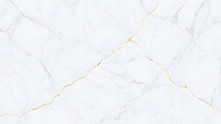 White marble texture with gold veins, detailed structure of marble in natural patterned for background and design.の素材