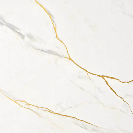 White marble texture with gold veins. Natural pattern for backdrop or background.の素材