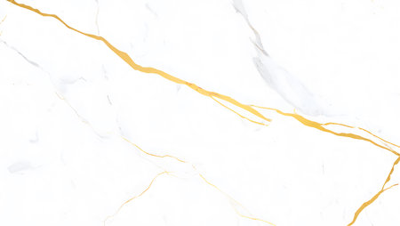 White marble texture with gold veins (Natural pattern for backdrop or background)の素材