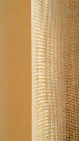 Bamboo curtain, closeup of photo, texture and background.の素材