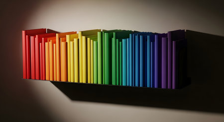 colored pencils in a box on a dark background, close-upの素材