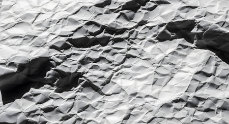 Texture of crumpled paper as a background. Black and whiteの素材