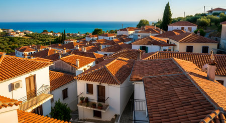 Panoramic view of Rethymno, Crete, Greeceの素材