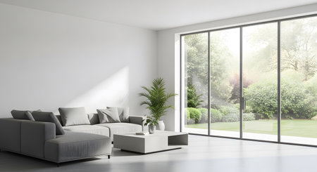 modern bright interiors 3D rendering illustration computer generated image not photosの素材