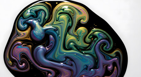 Colorful psychedelic liquefied background. Fluid art patterns.の素材