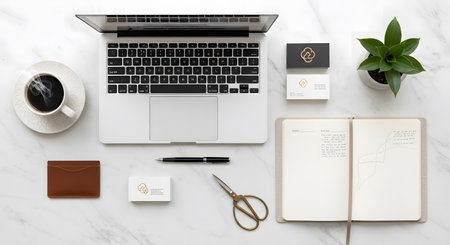 White marble texture background with natural pattern, countertop and lighting.の素材