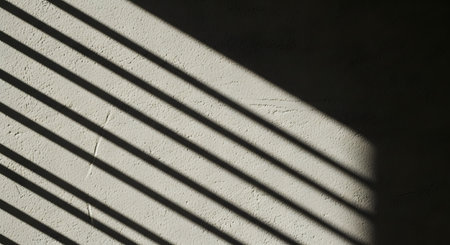 shadow of the sun on a white wall, closeup of photoの素材