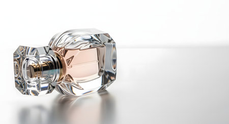 Perfume bottle on a white background. 3d illustration.の素材
