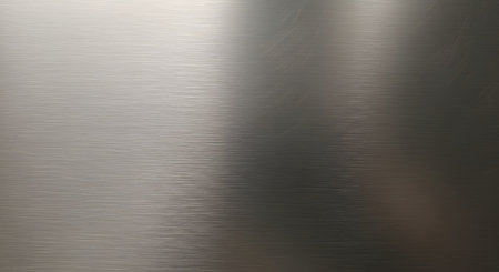 Metal background or texture of brushed steel plate with reflections Iron plate and shinyの素材