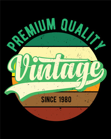 Vintage Shop T-Shirt Design. Vintage T-Shirt Design. Shop T-Shirt Design. T-Shirt Design.のイラスト素材