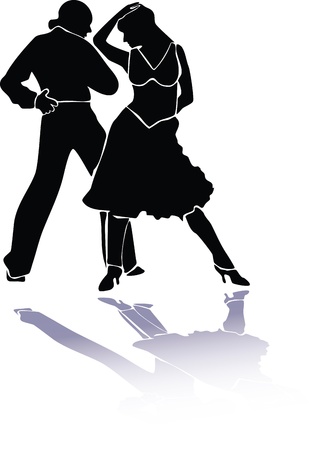 Latino dance couple epsのイラスト素材