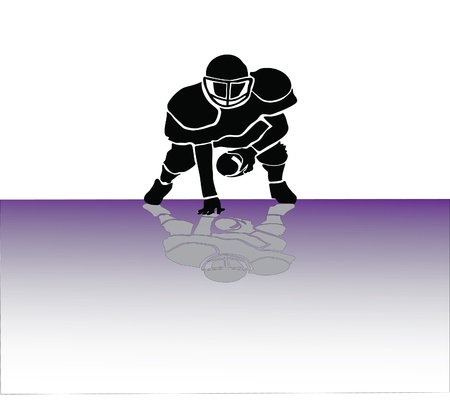 Rugby man siloulette in actionのイラスト素材