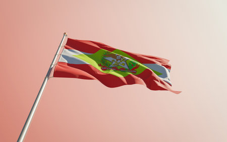 Catarina Brazil State Flag. 3D artworkの写真素材