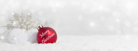 Christmas background with snow crystals, snow and Copy Spaceの写真素材