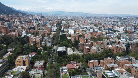 Panoramic view of the city of Barcelona, Catalonia, Spainの写真素材