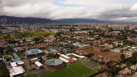 Aerial view of a city.の写真素材